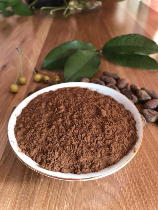 Bacterias patógenas negativas alcalizadas orgánicas finas del polvo de cacao de Brown