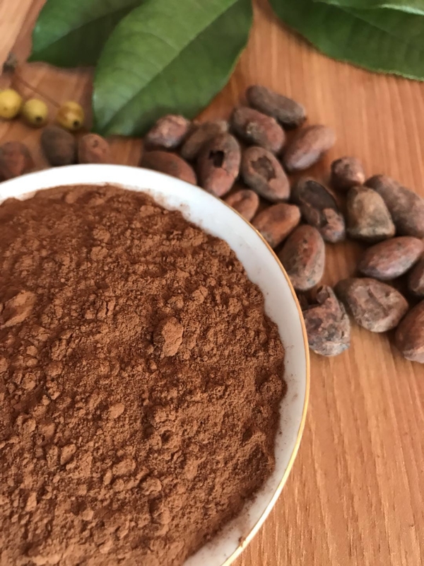 Bacterias patógenas negativas alcalizadas orgánicas finas del polvo de cacao de Brown
